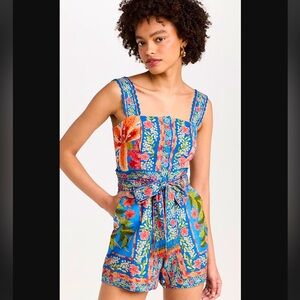 FARM Rio Blue Floral Jumpsuit